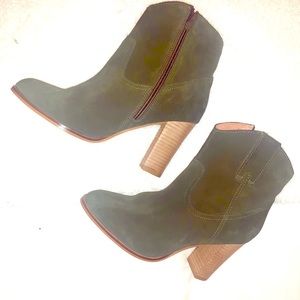 Anthropology - Seychelles - Green Leather Suede